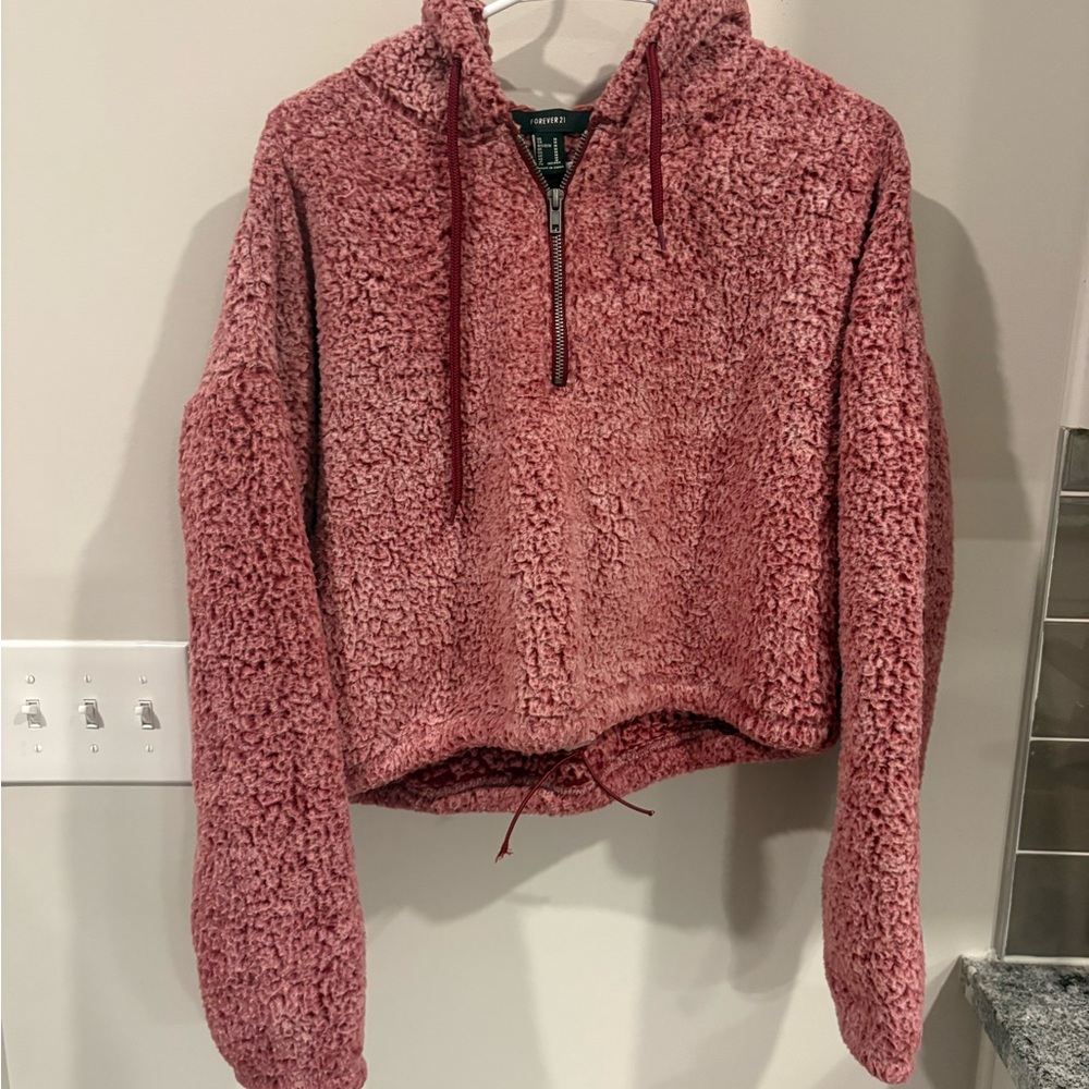 Forever 21 Dusty Rose Sherpa Jacket